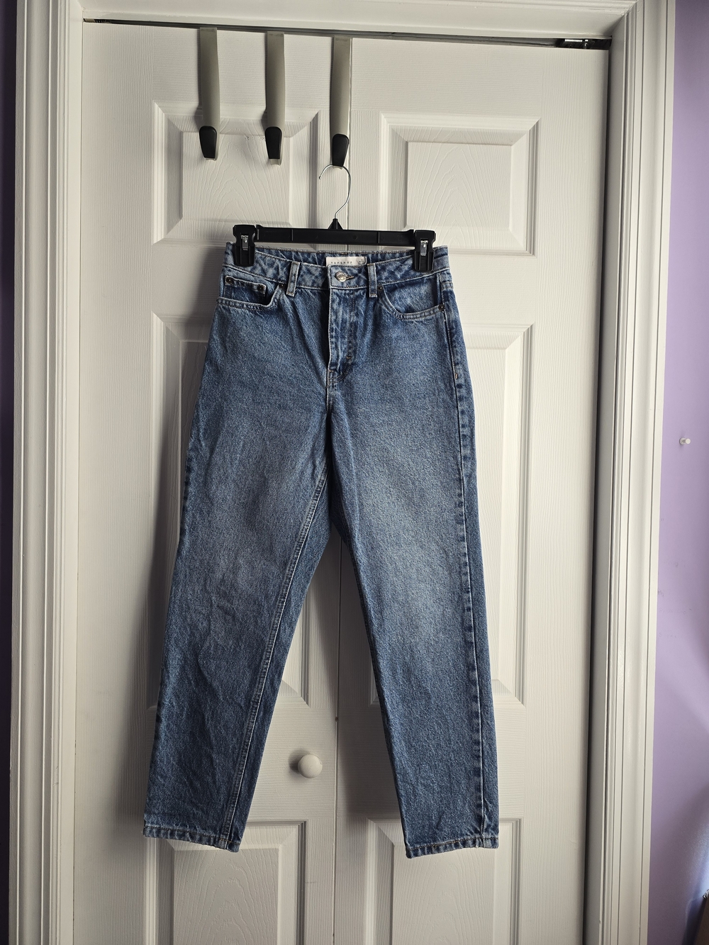 Topshop Light Blue Mom Jeans Size 25 Petite Length 28in